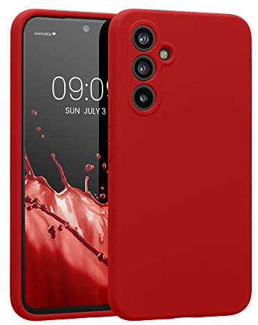 kwmobile Hülle kompatibel mit Samsung Galaxy A54 5G Hülle - A54 Case gummiert - Silikon Handyhülle - Schutzhülle Klassisch Rot