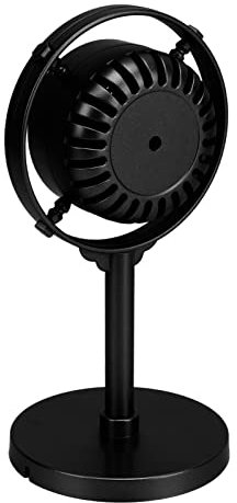 Retro Microphone Prop, Exquisite Craftsmanship High Simulation Plastic Decoration Microphone Prop Model for Costume Role Play (Black)