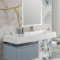 Lavabo bagno sospeso 120 cm con vasca a destra, top integrato in resina, 120 x 46 cm bianco lucido, antigraffio, anti-ingiallimento, resistente agli acidi
