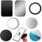 Ormromra Metallplättchen Selbstklebend Handy, 6 Stück Ultradünne Magnet Metall Platte Set, Magnet Zubehör, Magnetische Auto magnetplatte für Auto Handyhalterung (Rechteckige, Runden, Schwarz, Silber)