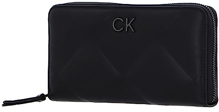 Calvin Klein Re-Lock Quilt Zip Around Wallet CK Black
