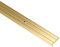Gedotec Profilé d'angle pour escalier en aluminium laiton, 2000 mm, profilé de sol perforé à visser, profilé de protection d'angle 25 x 20 mm, 1 pièce, profilé d'angle d'escalier avec rainures