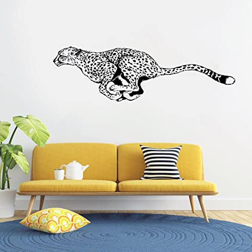 Laufender Gepard Tierkunst Wandtattoo Wandtattoo Kinder Jungen Zimmer Heimdekoration 82cm x 28cm