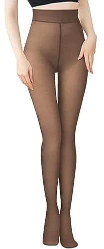 Thermo Strumpfhose Damen Winter Fleece Warm, Durchscheinend Große Größen