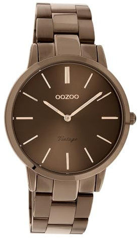 Oozoo Unisex Armbanduhr Vintage Series Analog Metall braun UOC20106 Analoguhr