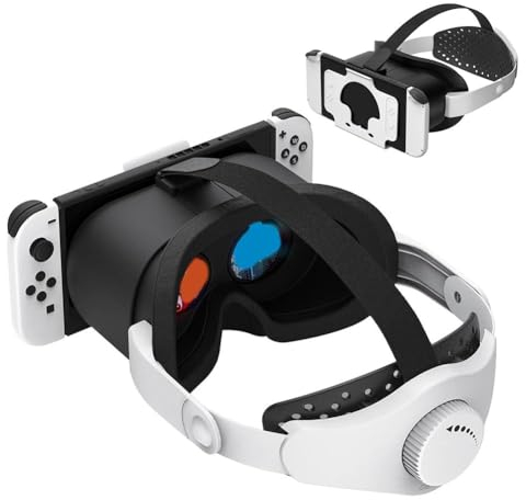 OKESYO Gafas de realidad virtual compatibles con Nintendo Switch/OLED, gafas de realidad virtual para Switch con lentes HD ajustables, gafas 3D para Nintendo Switch/OLED