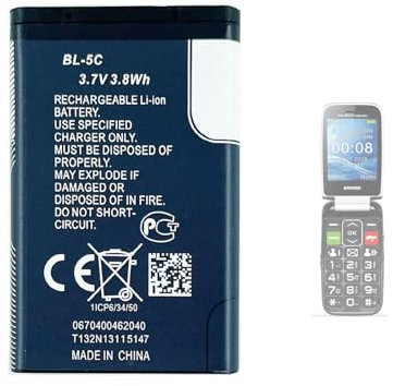 Aousavo (1200 mAh) BL-5C batteria di ricambio compatibile con Brondi Amico Favoloso