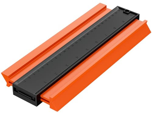 Relota Colore Arancione Strumento per la Marcatura del Pavimento, Strumento per Telaio di Misurazione Ritaglio per Marcatura, Profilometro con Graduazioni, Duplicatore di Contorni, per Il Taglio