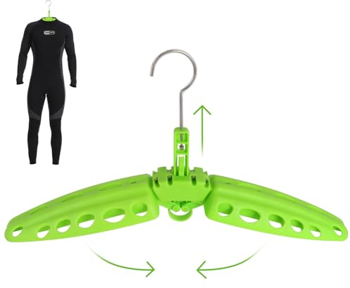 Neoprenanzug Aufhänger, Gimilife Surfen und Tauchzubehör, Perfekt zum Trocknen von Neoprenanzug, Trockenanzügen, Schwimmwesten, Schnell Trocknender, Faltbarer und Belüfteter Trockner (1 Stück)