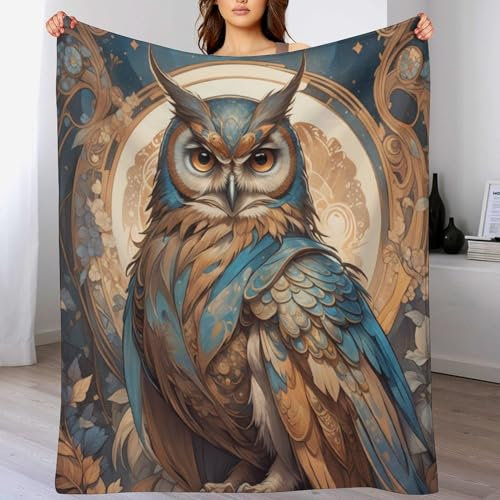 Eule Anime-Charaktere Decke Decke Flannel Sofadecke Strandtuch Teppich Picknickdecke Weich & Plüsch Umhang Für Schlafzimmer, Alle Jahreszeiten（180×200cm）