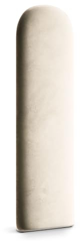 Muralo Wandkissen Gepolstert, Magic Velvet, Wandpolster - 30x80 cm, Creme | Wandpaneel, ideal als Bettkopfteil oder Lendenkissen - für Schlafzimmer und Wohnzimmer, einfache Anbringung mit Montagekleber
