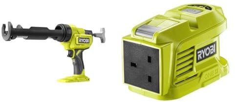 Ryobi RCG18-0 18V ONE+ Cordless Caulking Gun (Bare Tool) & RY18BI150A-0 18V ONE+ Cordless Battery Inverter (Bare Tool)