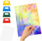 Marran Large Gel Printing Plate, 9x12 Inch Clear Monoprint Board with 4 Scraper Templates, Reusable Gel Plates for Printing