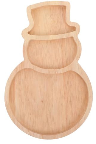 Garneck Christmas Snowman Tray Snowman Plate Christmas Serving Tray Dinnerware Holiday Charcuterie Board Candy Nut Dish Bread Board Serving Charcuterie Platter Snack Platter