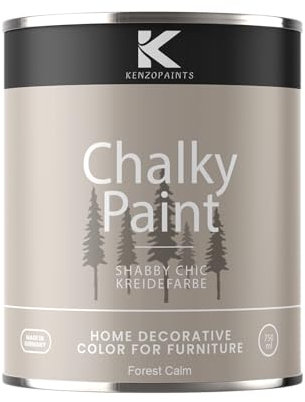 Contura KenzoPaints Kreidefarbe Möbel Farbe 750ml. Trend Farbtöne 2025 Möbellack Holz- Lack Shabby Chic Matt (Forest Calm, 750ml.)