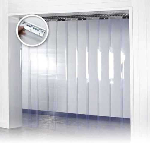 Acepunch Clear Kit Tenda a Porta in PVC liscio 91 x 213 cm Standard Trasparente Impermeabile Commerciale Congelatori Magazzino Garage Porta Porte Bianche in Vinile Robusto AP1173