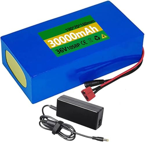 Batteria Per Bici Elettrica 36V 7Ah 10Ah 12Ah 15Ah 20Ah 25Ah 30Ah Batteria Al Litio Li-Ion Batteria 36V Ricaricabile Adatto Per Bicicletta Elettrica 350W 500W 1000W Motore 36V 7Ah,T