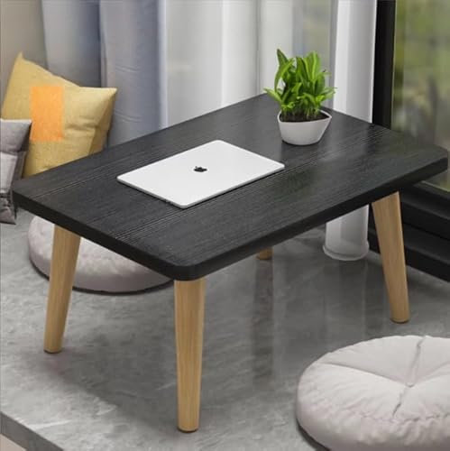 XUANYU Table Basse Moderne, Petite Tables de Salon pour 2 Personnes, Table Salon Basse pour Salon Balcon Fenêtre et Baie Vitrée (Noir 60 * 40 * 32cm)