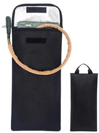 Práctica mochila de agua, bolsa térmica aislada, bolsa de almacenamiento ligera para actividades al aire libre, 17.3 x 7.87 pulgadas, 600D Oxford bolsa de agua para depósitos de 2 a 2.5 L