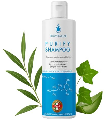 Biovitalize Seborrhoisches Dermatitis-Shampoo gegen Schuppen, Teebaumöl, Aloe Bio – beruhigende Behandlung von Juckreiz Krusten – reinigend, ohne Sulfate, Silikon, 200 ml – neue Formel