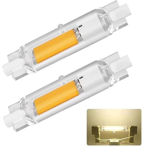 Dvnoua R7S LED 78mm, 20W R7S LED Dimmbar Lampen Ersatz für J78mm 200W Halogenstab, Naturweiß 4000K 2000LM, Kein Flackern, 360°Abstrahlwinkel, 2PCS