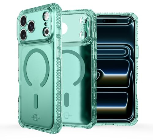 ITSKINS Hybrid R // Vapor Magnetic Matte Protective Phone Case for iPhone 17 Pro Max, Compatible with MagSafe, Slim Military Shockproof Phone Case, Slim Hybrid Cover - Light Green