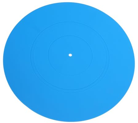 Jiawu Plattschukmatte für Bessere Klangqualität, Weniger Geräusche, Engerer Bass für Rega, Turntables (BLUE)