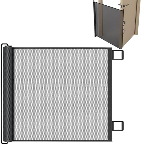 Retractable Pet Gate - Kid Safety Automatic Retractable Isolation Net,Easy Install Flexible Pet Gates For Kitchens, Doorways
