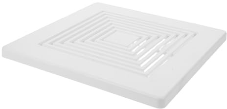 TIKODIDA Square 9x9 Inch Bathroom Exhaust Vent Cover with Spring White Ceiling Fan Grille Replacement for Wall and Ceiling Ventilation Fans Shower Extractor Ventilation Plate