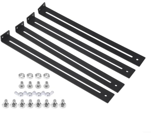 Kit di supporto per cassetti in acciaio per la riparazione di armadietti con doppie opzioni di montaggio e compatibilità con pannelli di truciolato di legno e costruzione di cassetti in MDF (2 set)