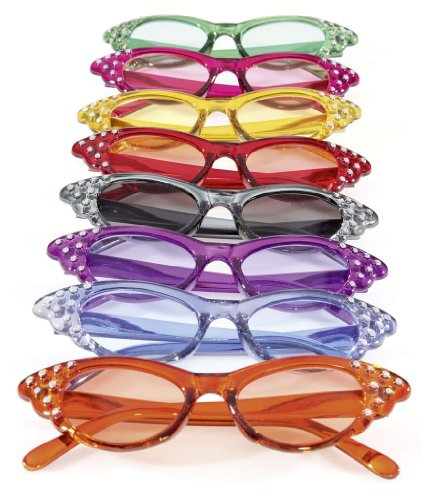 Faschingsbrille Brille Diva blau