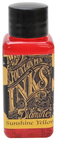 Diamine 30ml Sunshine Yellow fountain pen ink bottle