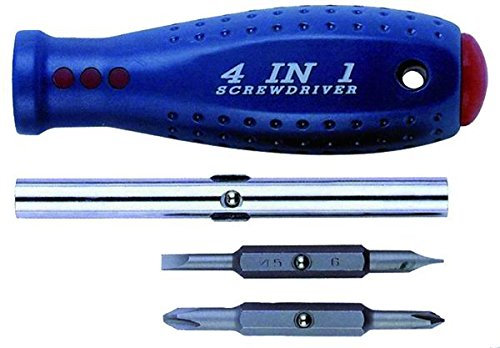 4-In-1 Screwdriver, Philips 1 & 2. Slotted 4.5mm & 6mm