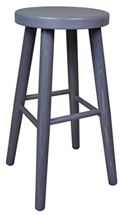 Magnetic Möbel Stück Holz Buche hell Heller Holzhocker Barstuhl Stuhl Barhocker 72 cm (Grau)