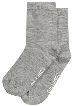 Dilling Damen Wollsocken - Strümpfe aus Bio Merinowolle Grau melange 39-42