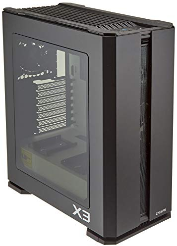 Zalman X3 PC Gehäuse Midi Tower ATX, Tempered Glass Case ARGB Beleuchtung (Black)