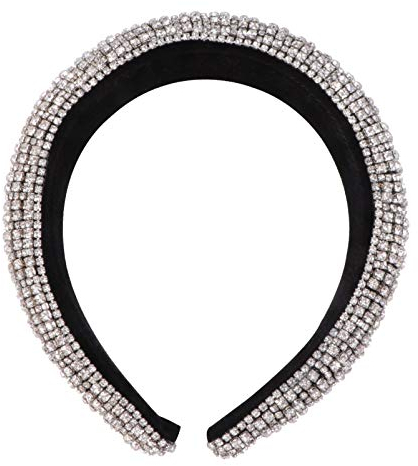 Beaupretty Strass Haarreifen Barock Kristall Stirnbänder Diamant Haarbänder Party Gefälligkeiten Liefert Kopfreifen für Frauen Mädchen Damen (Silber)
