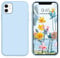 DUEDUE Liquid Silicone Case for iPhone 11, Full-Body 4 Layer Shockproof Protective, Anti-Scratch Microfiber Lining, Soft Touch Gel Rubber Non-Fingerprint Case for iPhone 11 6.1, Blue