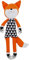Mr Fox, Plush Interactive Dog Toy - Orange