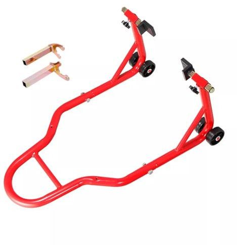 Xtron Bikewear Motorcycle Paddock Rear Stand - High-Grade Steel Construction | Designed for Easy & Safe Lifting of Universal Back Motorbike Wheels | Sturdy & Secure | Slight Assembly Required