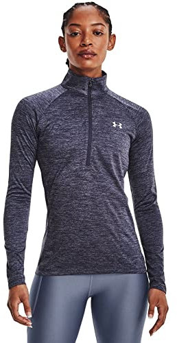Under Armour Women's Tech Twist ½ Zip Long Sleeve Pullover Warmup Tops, Tempered Steel, M
