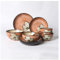 liushop plate 10-piece Ceramic Dinnerware Set Fresh and Elegant Dishes Set Durable Ceramic Dinner Plate Sets, Service for 2, Blue/green/red/pink Dinner plate (Color : D)
