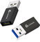 Guermok USB C to USB 3.0 Adapter (2-Pack) - 5Gbps Fast Charging for iPhone 13/14/15 Pro Max, iPad, Laptops, PC & More USB-A Devices