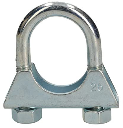 KOTARBAU® Bügelschelle 26mm Auspuffschelle Rohrschelle Rohrbügelschelle U-Bolzen für Montage von Antennen Rohren Masten Universalschelle für Rohrverbindungen