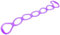 Trainingsbänder, 7 Ringe, verstellbare Widerstandsbänder für Oberkörper, Zuhause, Workout, Walking, Training, Fitnessprogramm, Übungsband, Stretch-Band für Erholung, 84 x 8,3 cm (lila)