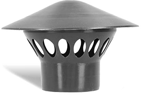 Cubierta De Lluvia Tapa De Ventilación Del Tejado (75 mm | Gris)