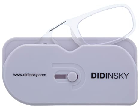 DIDINSKY Lesebrille für Damen und Herren Transparent. Kompakte leichte randlose brillen. Brillengestelle für damen und herren irormphiblen. Lesehilfe Retro. 10 Farben - MOMA (SnowBio, 2.00, x)