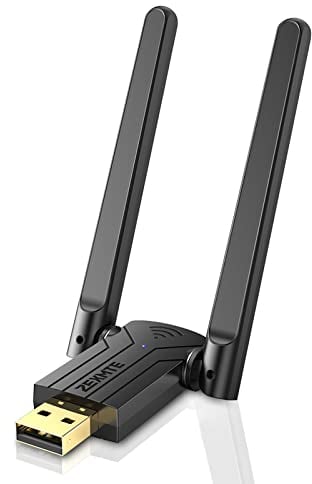 ZEXMTE Bluetooth Adapter PC, Langstrecken USB Bluetooth Dongle 5.1 EDR, 150M Bluetooth Stick für Desktop, Laptop, Tastatur, Maus, Headsets, Duale Antenne Dongle für PC Windows10/11, Plug & Play