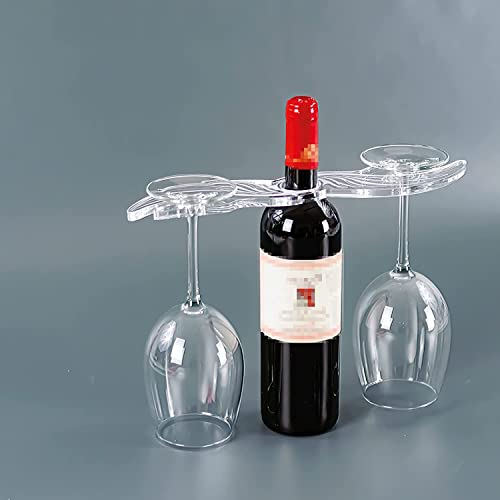 Porta Calici e Bottiglia in Plexiglass dal Design Moderno ed Elegante - Portabottiglia e Calici da Tavolo - Prodotto Made in Italy