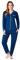 CityComfort Pigiama Donna - Pigiama Lungo Maglia con Bottoni a Maniche Lunghe S-XL - Pigiama Due Pezzi in Cotone Invernale Autunnale (Navy, XL)